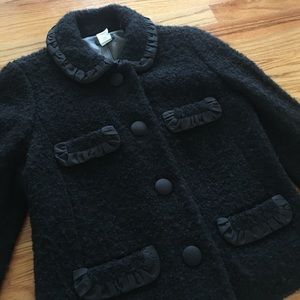 J Crew Black Bouclé Penny Tweed Jacket